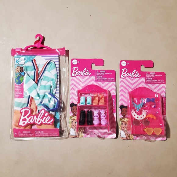 Barbie Other - Barbie Ken Fashion Accessory Bundle Ken Outfit Shoe Pack Headband Pack NIB